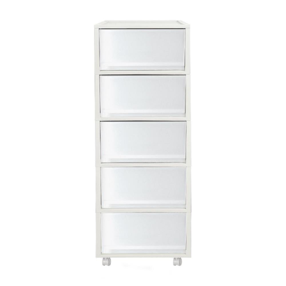 5 TIERS DRAWER MONO 34.2X36.5X90.8CM WHITE