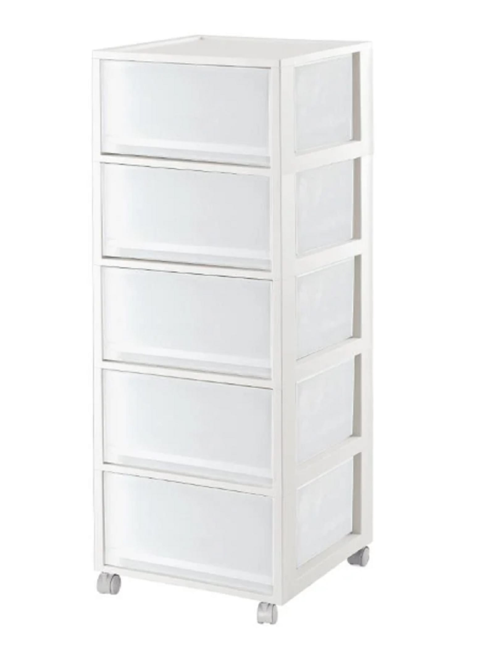 5 TIERS DRAWER MONO 34.2X36.5X90.8CM WHITE