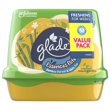 SCENTED GEL GLADE ESSENCES ELITE 180G TWIN PACK BAMBOO FOREST & WHITE TEA
