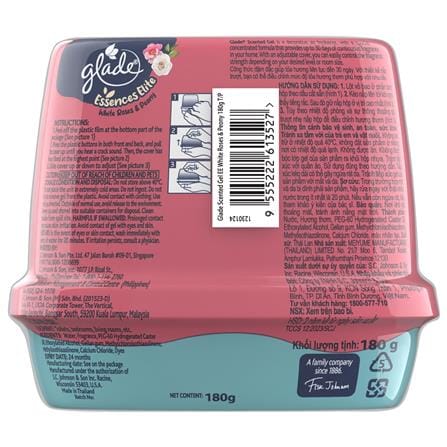 SCENTED GEL GLADE  ESSENCES ELITE 180G TWIN PACK WHITE ROSES & PEONY