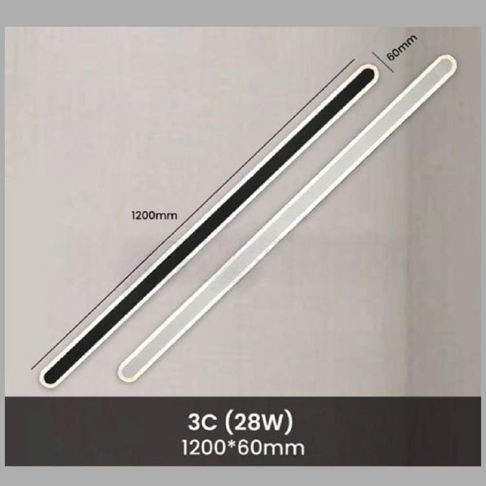 BRIGHT OBJECTIVES WALL LAMP 14233/1200 BK 3 COLOR 28 WATT BLACK