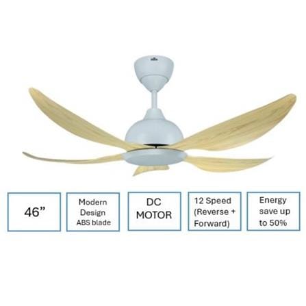 DEKA CEILING FAN GENO 46 LIGHT WALNUT 5B 46"