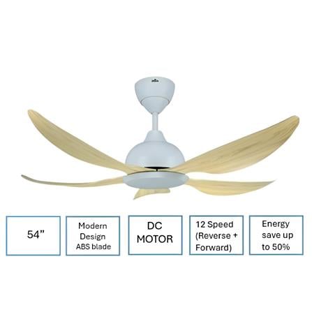 DEKA CEILING FAN GENO 54 5BLADES 54" LIGHT WALNUT