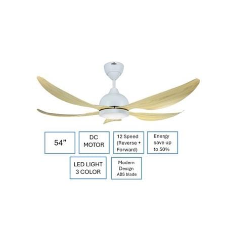 DEKA CEILING FAN GENO 54 LED LIGHT WALNUT 5B 54"