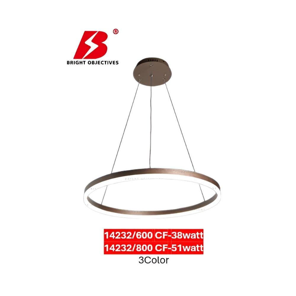 BRIGHT OBJECTIVES PENDANT LAMP 14232/800 CF 3 COLOR 51 WATT BROWN