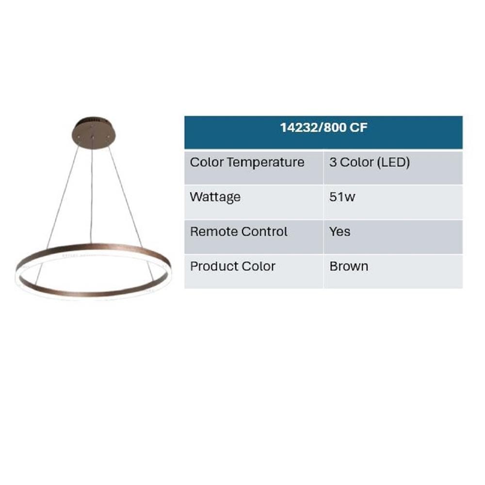 BRIGHT OBJECTIVES PENDANT LAMP 14232/800 CF 3 COLOR 51 WATT BROWN