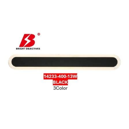 BRIGHT OBJECTIVES WALL LAMP 14233/400 BK 3 COLOR 13 WATT BLACK