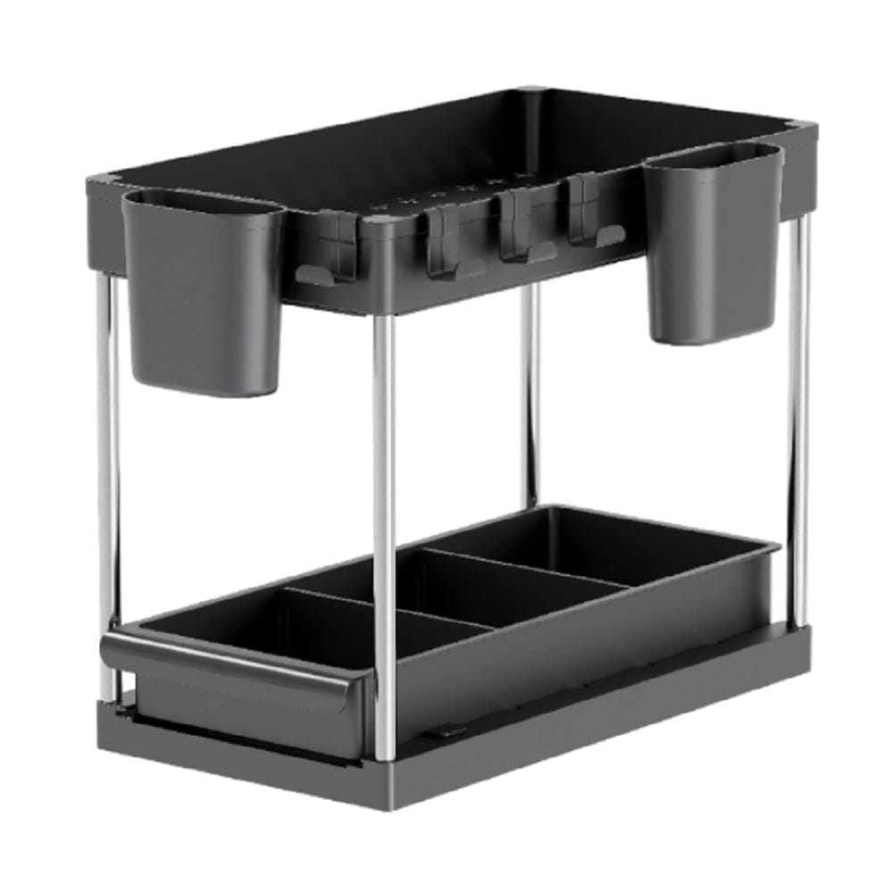2TIER UNDER SINK ORGANIZER KECH AMASS 40.7X22X32.5CM BLACK