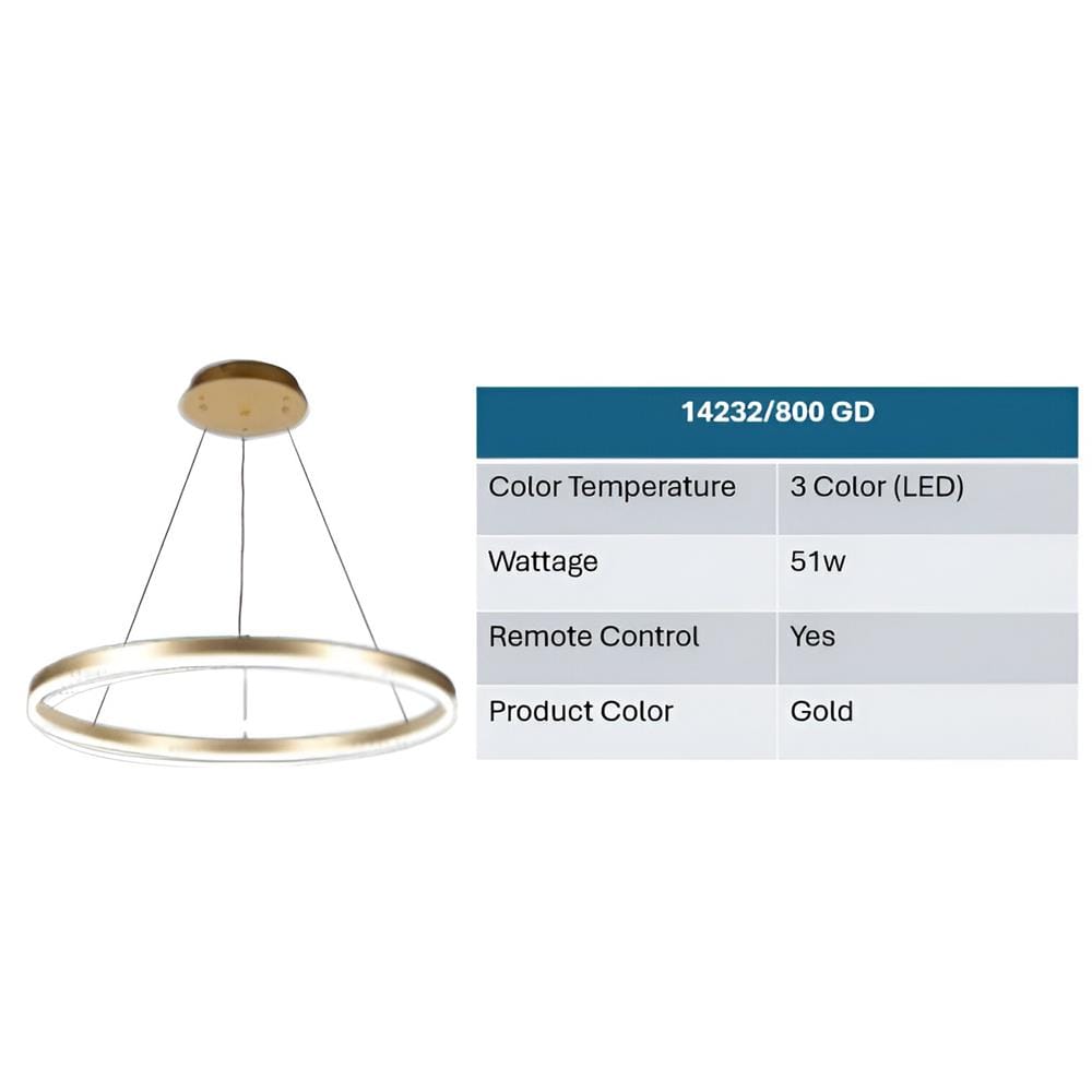 BRIGHT OBJECTIVES PENDANT LAMP 14232/800 GD 3 COLOR 51 WATT GOLD