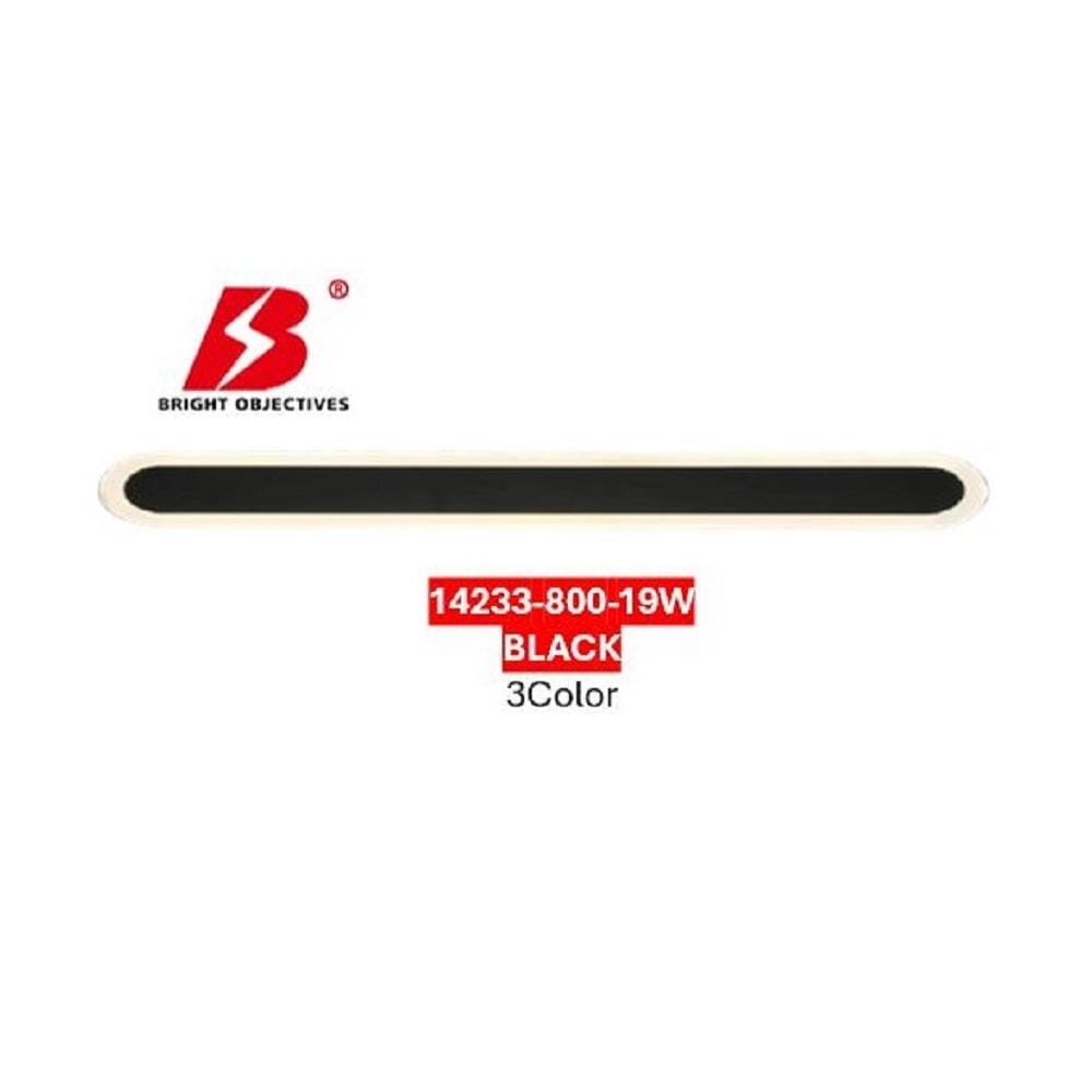BRIGHT OBJECTIVES WALL LAMP 14233/800 BK 3 COLOR 19 WATT BLACK
