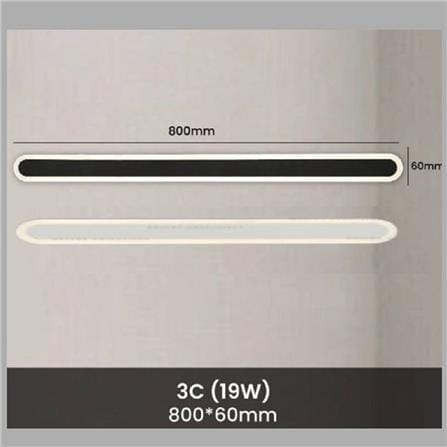 BRIGHT OBJECTIVES WALL LAMP 14233/800 BK 3 COLOR 19 WATT BLACK