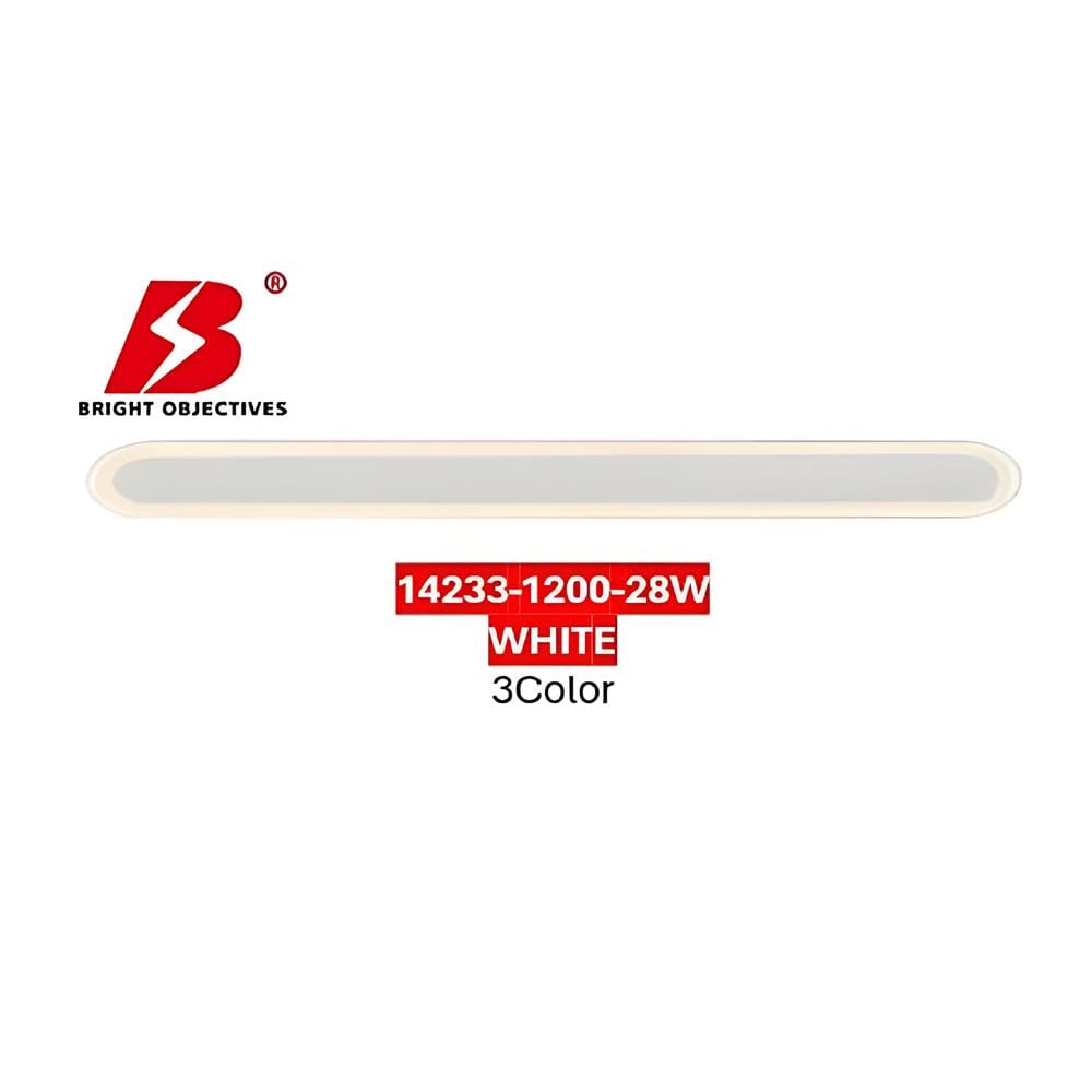 BRIGHT OBJECTIVES WALL LAMP 14233/1200WH 3 COLOR 28 WATT WHITE