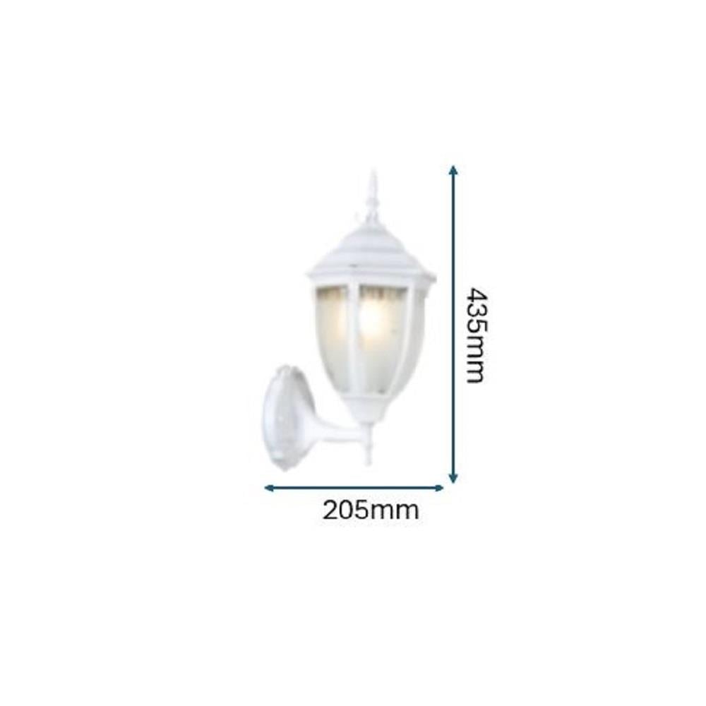 PRE-ORDER BRIGHT OBJECTIVES WALL OUTDOOR 8821/W 435MM E27 WHITE