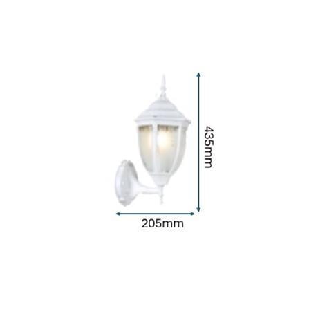 PRE-ORDER BRIGHT OBJECTIVES WALL OUTDOOR 8821/W 435MM E27 WHITE