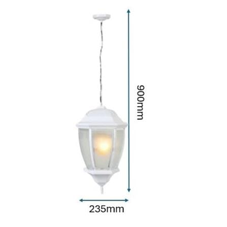 PRE-ORDER BRIGHT OBJECTIVES PENDANT OUTDOOR LAMP 8822/P 900MM E27 WHITE