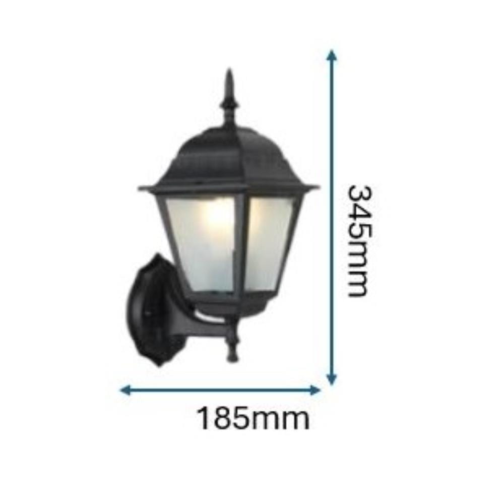 BRIGHT OBJECTIVES WALL OUTDOOR 8823/W 345MM E27 BLACK