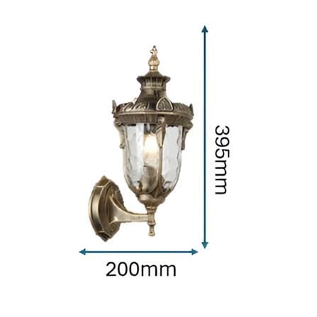 BRIGHT OBJECTIVES WALL OUTDOOR 8829/W 39.5CM E27 ANTIQUE BRASS