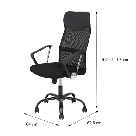 OFFICE CHAIR FURDINI PERMA QZY-2501G6 BLACK [EXCLUSIVE FROM HOMEPRO THAILAND]