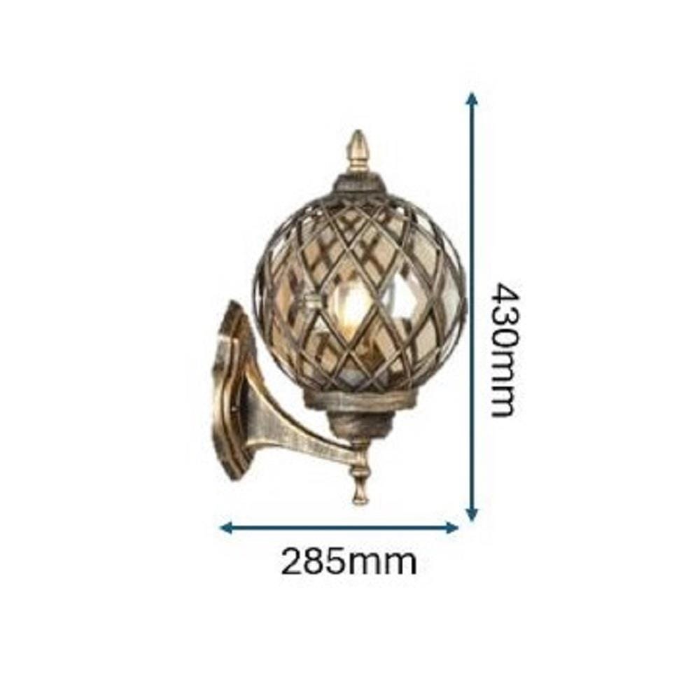 PRE-ORDER BRIGHT OBJECTIVES WALL OUTDOOR 8827/W 430MM E27 ANTIQUE BRASS
