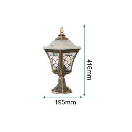 PRE-ORDER BRIGHT OBJECTIVES GATE LAMP 8828/S 415MM E27 ANTIQUE BRASS