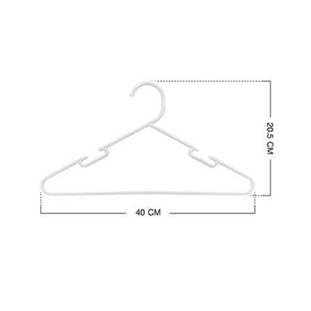 CLOTHES HANGER WATSON WHITE PLIM(1x5)