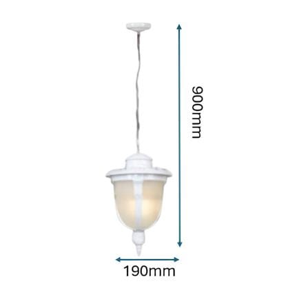 PRE-ORDER BRIGHT OBJECTIVES PENDANT OUTDOOR LAMP 8833/P 900MM E27 WHITE