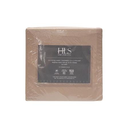 BEDSHEET SET HOME LIVING STYLE CLINIC Q5 BROWN [EXCLUSIVE FROM HOMEPRO THAILAND]