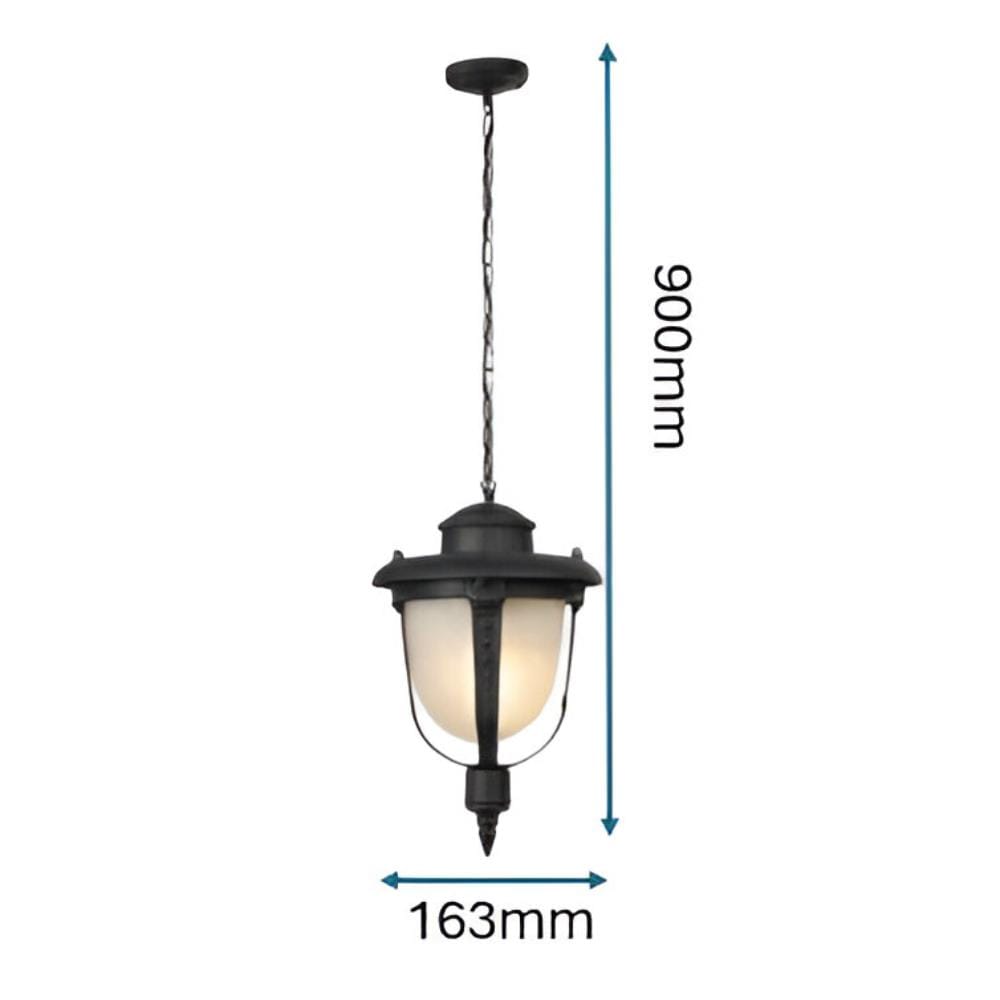 PRE-ORDER BRIGHT OBJECTIVES PENDANT OUTDOOR LAMP 8831/P 900MM E27 BLACK