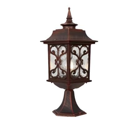 PRE-ORDER BRIGHT OBJECTIVES GATE LAMP 8835/S 480MM E27 RED ANTIQUE BRASS
