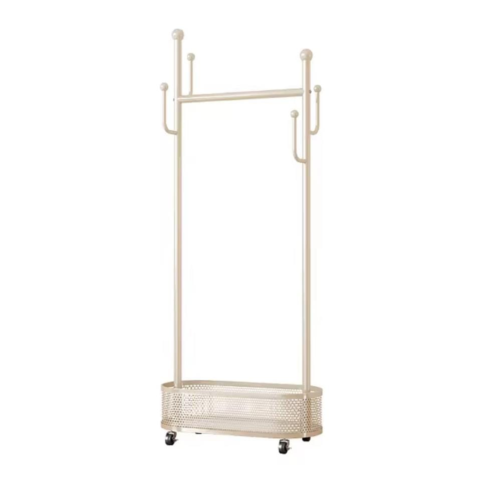 CLOTH RACK WITH BASKET SIMPLE 80CM WHITE 80X32X173CM