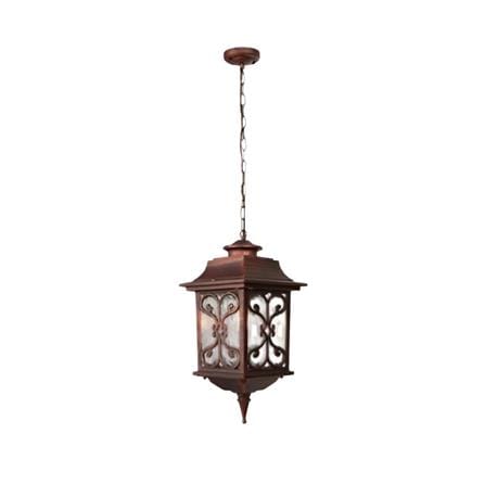 PRE-ORDER BRIGHT OBJECTIVES PENDANT OUTDOOR LAMP 8835/P 900MM E27 RED ANTIQUE BRASS