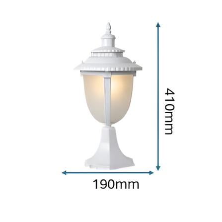 PRE-ORDER BRIGHT OBJECTIVES GATE LAMP 8834/S 410MM E27 WHITE