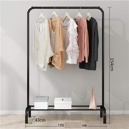 CLOTH RACK PLIM SIMPLE 105CM BLACK 105X43X154CM