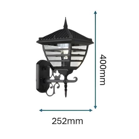 BRIGHT OBJECTIVES WALL OUTDOOR 8839/W 40CM E27 BLACK