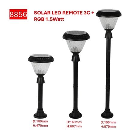 PRE-ORDER BRIGHT OBJECTIVES SOLAR LED BOLLARD 8856 3C 1.5W 870MM- ROUND