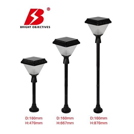 PRE-ORDER BRIGHT OBJECTIVES SOLAR LED BOLLARD 8858 3C 1.5W 870MM