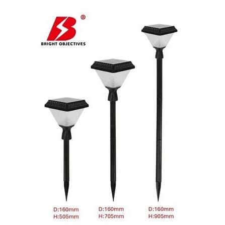 PRE-ORDER BRIGHT OBJECTIVES SOLAR LED BOLLARD 8858 3C 1.5W 705MM- POINTED