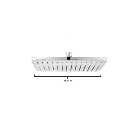 SORENTO RECTANGULAR SHOWER HEAD  28.5CM SRTSH2626-GRY ABS