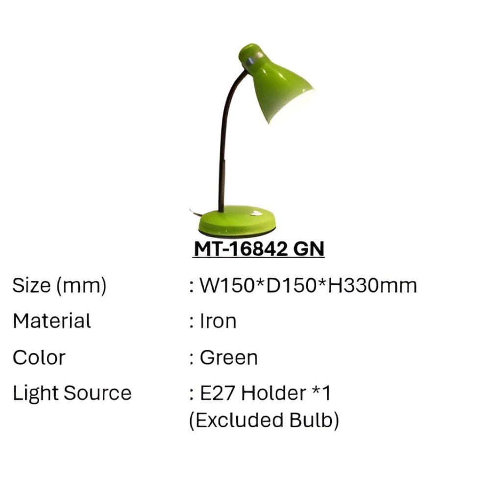 BRIGHT OBJECTIVES DESK LAMP MT-16842 GN E27 GREEN