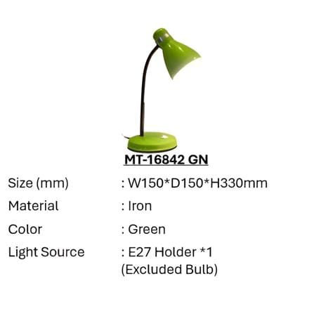 BRIGHT OBJECTIVES DESK LAMP MT-16842 GN E27 GREEN