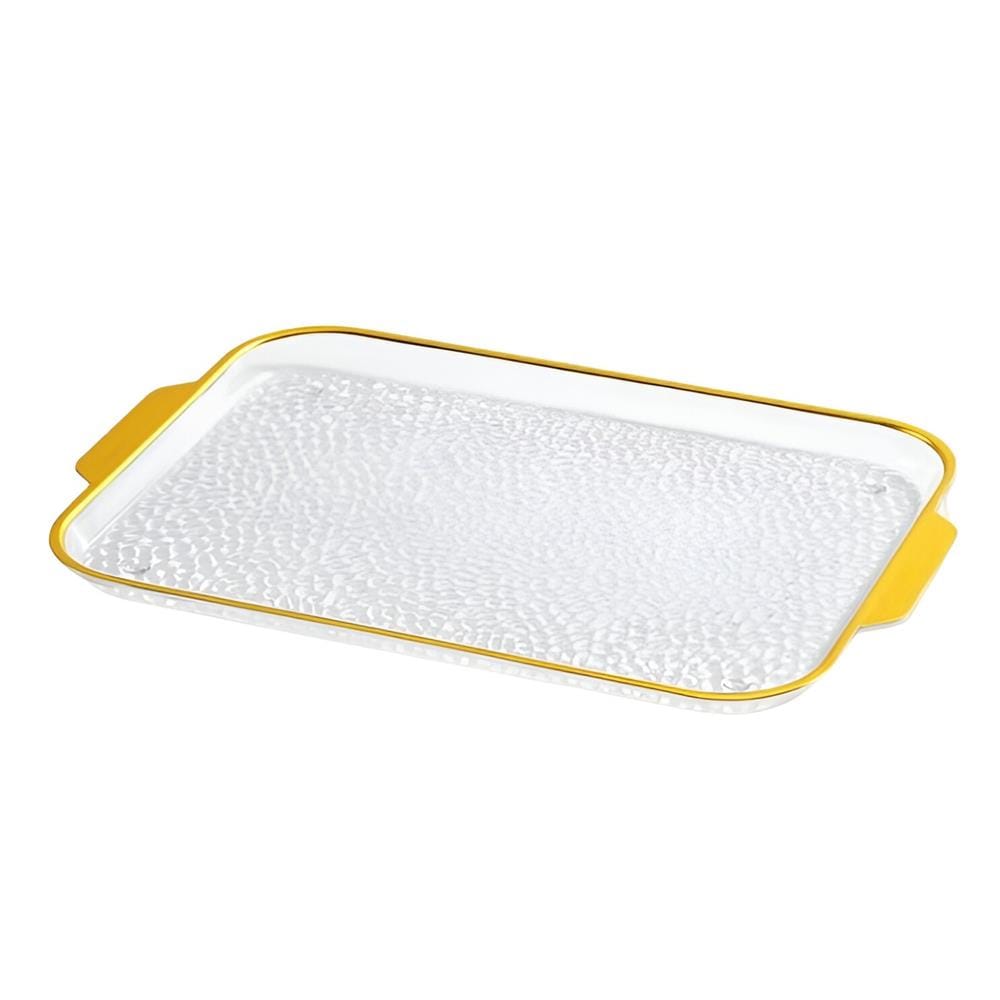 COSSY RECTANGULAR TRAY WITH GOLD RIM 40CM X 25CM 2881-L TRAY