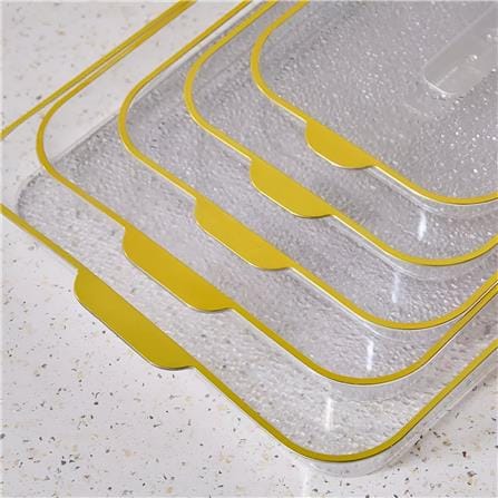 COSSY RECTANGULAR TRAY WITH GOLD RIM 40CM X 25CM 2881-L TRAY