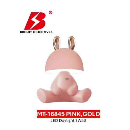 BRIGHT OBJECTIVES DESK LAMP LED MT-16845 3 WATT 6000K(DAYLIGHT) PINK
