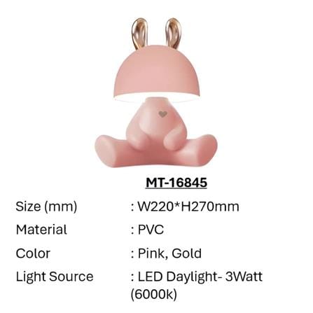 BRIGHT OBJECTIVES DESK LAMP LED MT-16845 3 WATT 6000K(DAYLIGHT) PINK