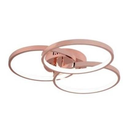 BRIGHT OBJECTIVES CEILING LAMP LED 16506-RG 3C 54 WATT x 2 ROSE GOLD WITH REMOTE CONTROL
