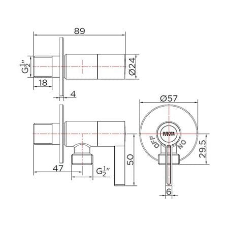 STOP VALVE KARAT FAUCET KA-03-412-63 [EXCLUSIVE FROM HOMEPRO THAILAND]