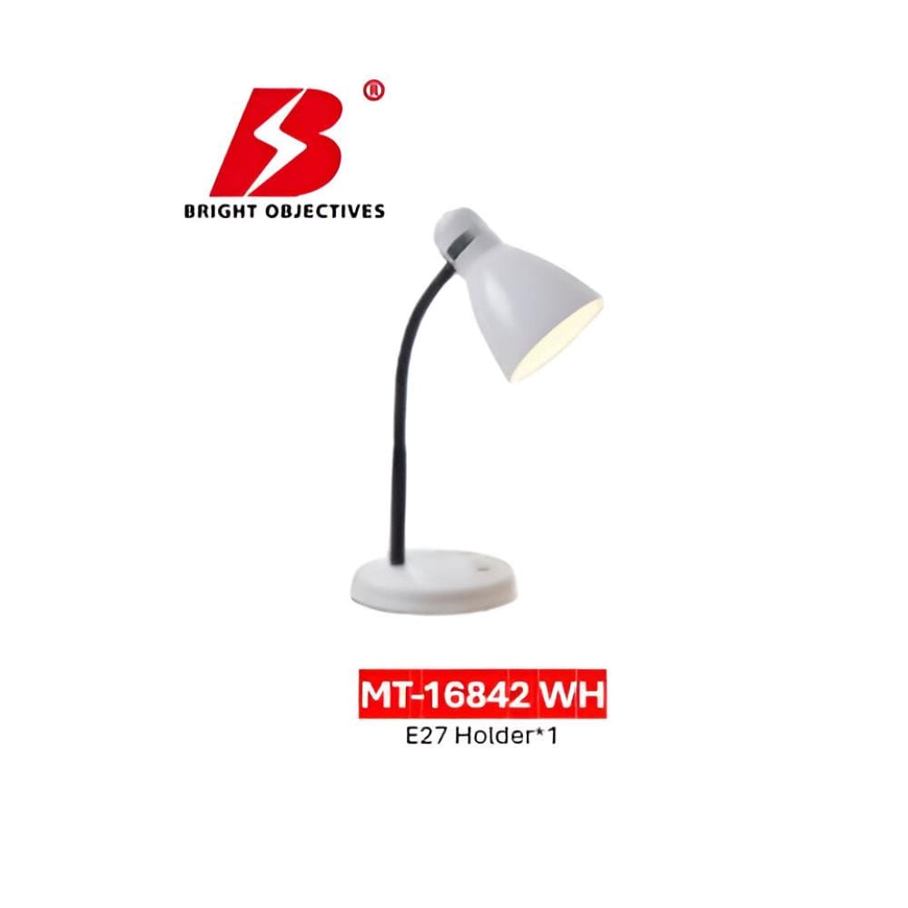 BRIGHT OBJECTIVES DESK LAMP MT-16842 WH E27 WHITE