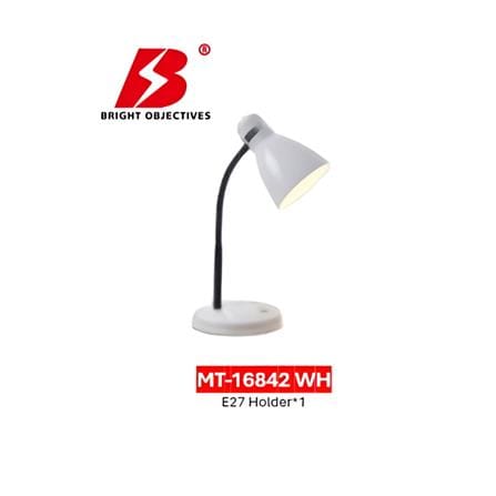 BRIGHT OBJECTIVES DESK LAMP MT-16842 WH E27 WHITE
