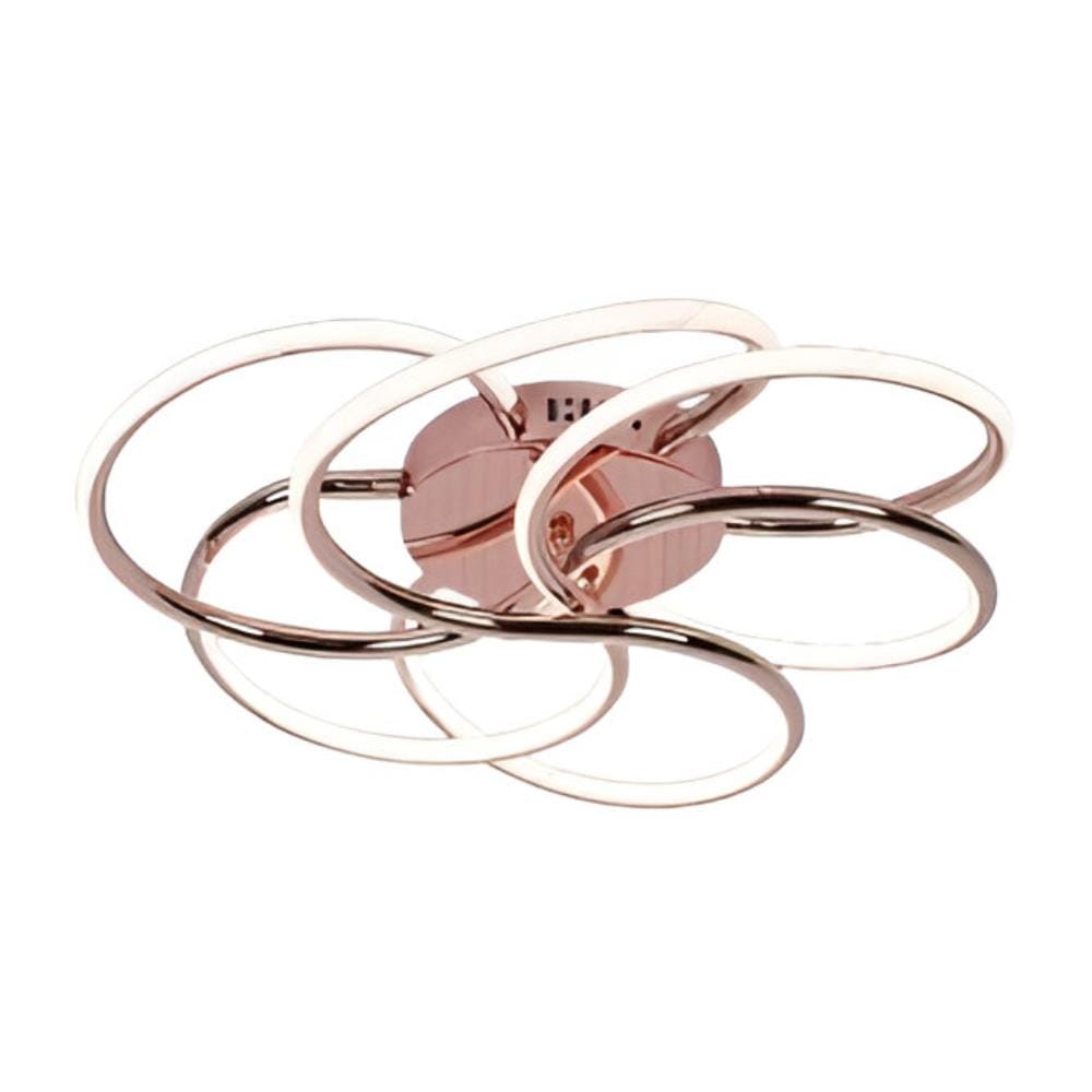 BRIGHT OBJECTIVES CEILING LAMP LED 16510-RG 3C 78 WATT x 2 ROSE GOLD WITH REMOTE CONTROL