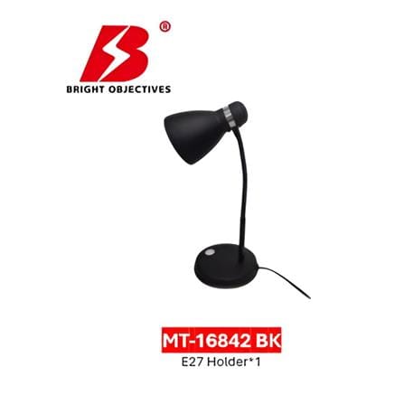 BRIGHT OBJECTIVES DESK LAMP MT-16842 BK E27 BLACK